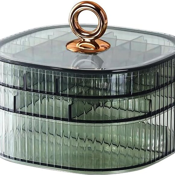 NEW 3-Layer Acrylic Jewelry Organizer with Handle, Clear Jewelry Boxes for Women - Picture 3 of 8